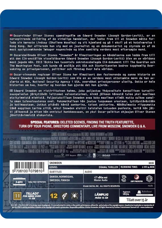 Snowden (Blu-Ray)