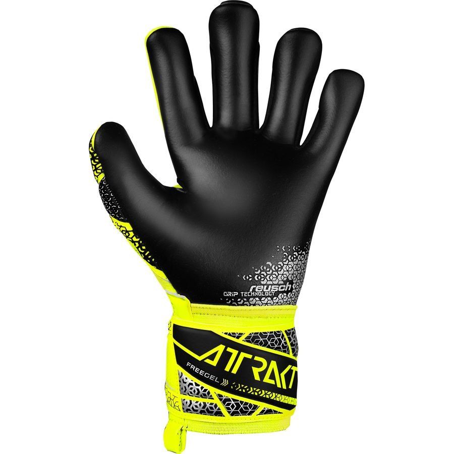 Reusch Gants de Gardien Attrakt Freegel Silver GK:LAB - Jaune/Argenté/Noir Enfant
