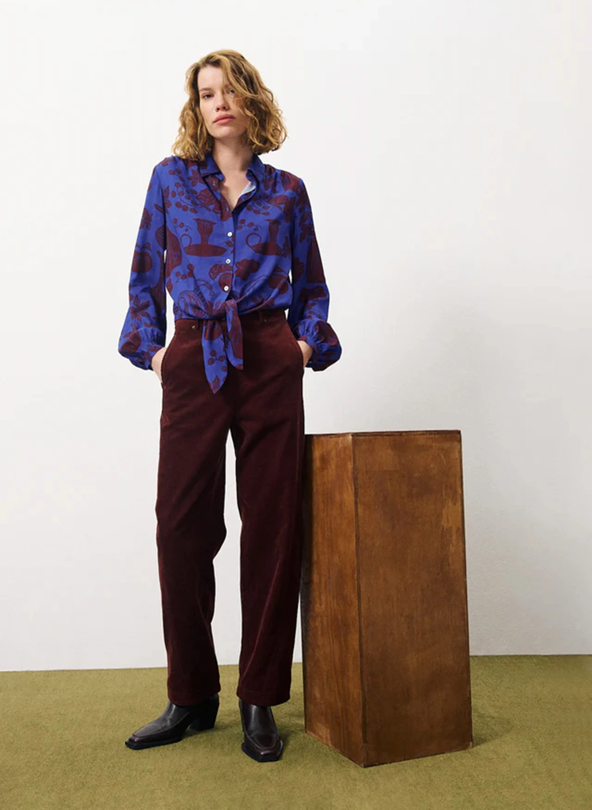 SWAN - Chemise fluide à nœud imprimé | Multicolore