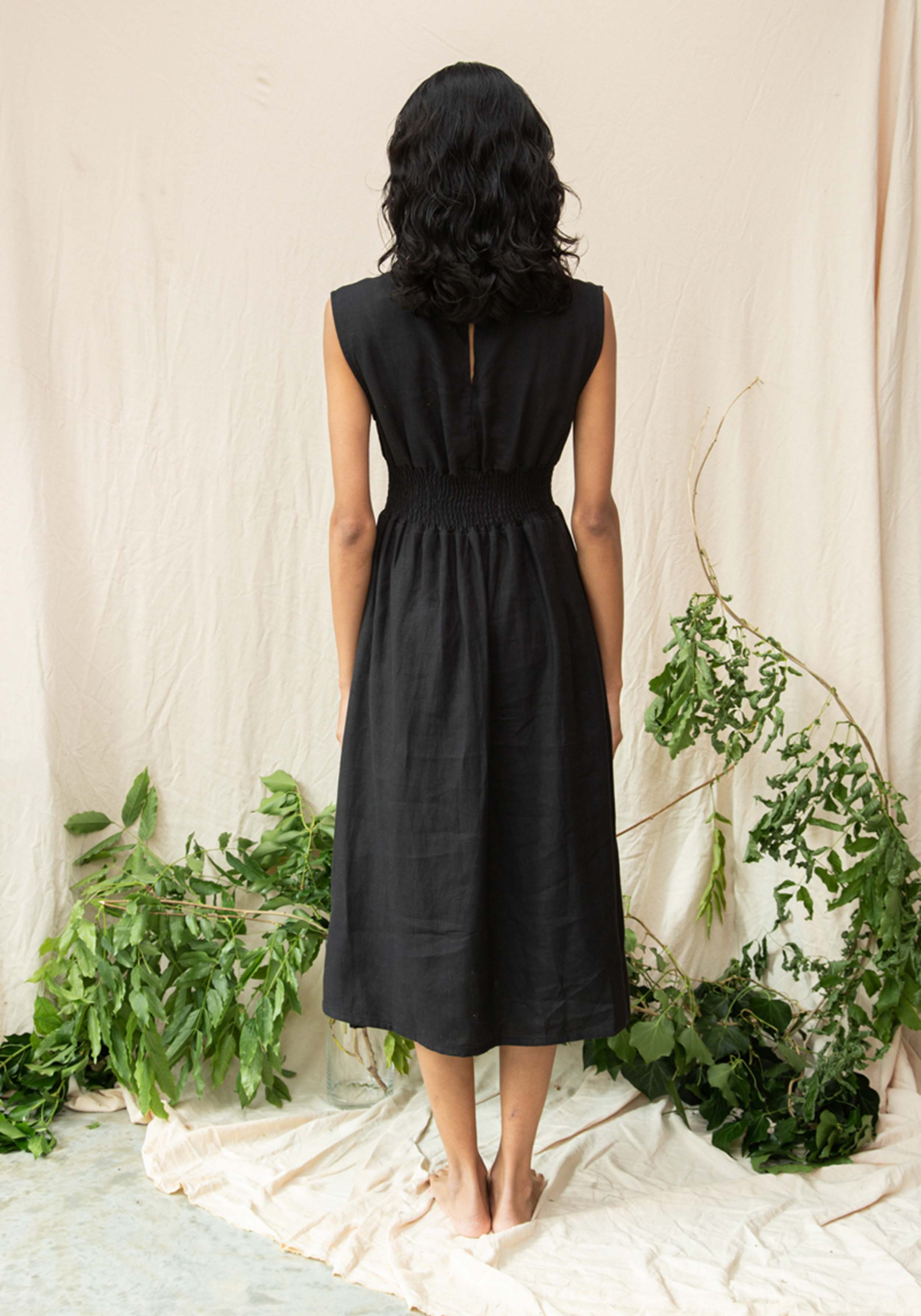 Beaumont Organic Leinen-Kleid Ottillie May Black