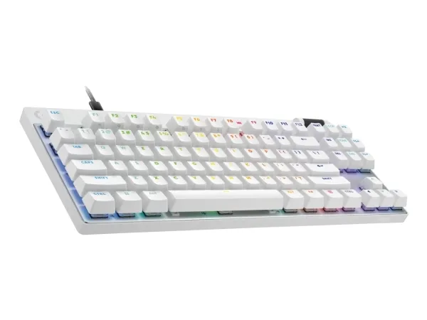 Logitech G PRO X RAPID - Tastatur - TKL - bagbelyst - USB - QWERTY - US International - tastkontakt: Linear - hvid