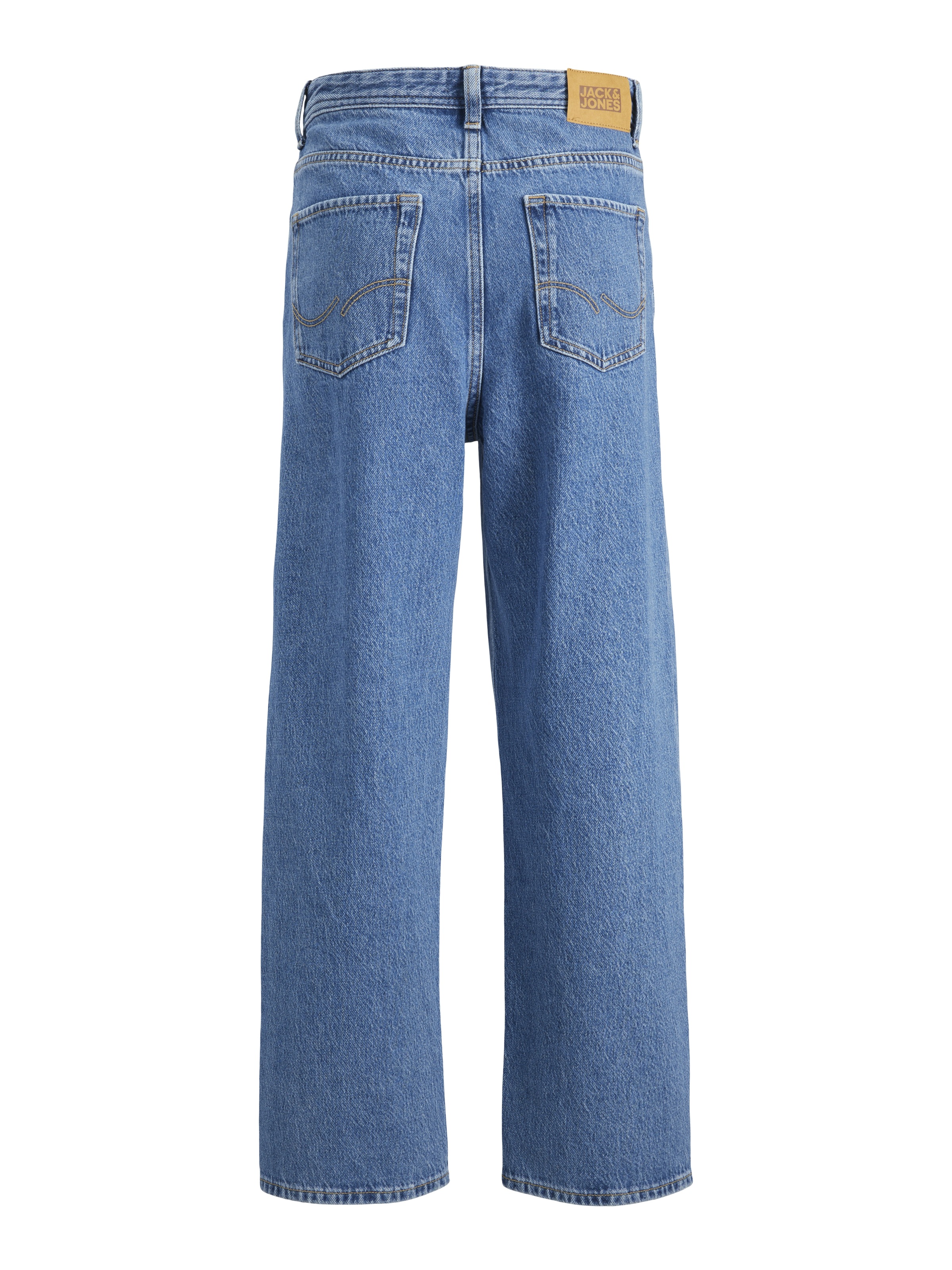 Jack & Jones Junior Relax-fit-Jeans »JJIALEX lässig, pflegeleicht, hoher Komfort«, Abriebeffekte, modisch, relaxed fit, Denim
