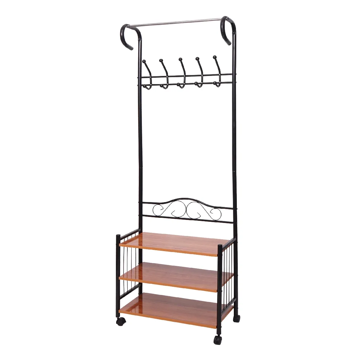 Decoshop26 Porte-manteau en métal - MDF