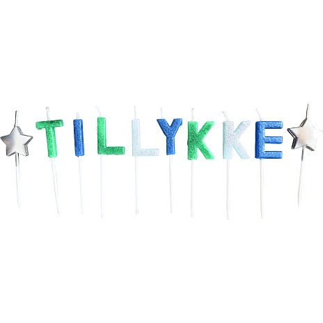 Lagkagelys tillykke m. stjerner