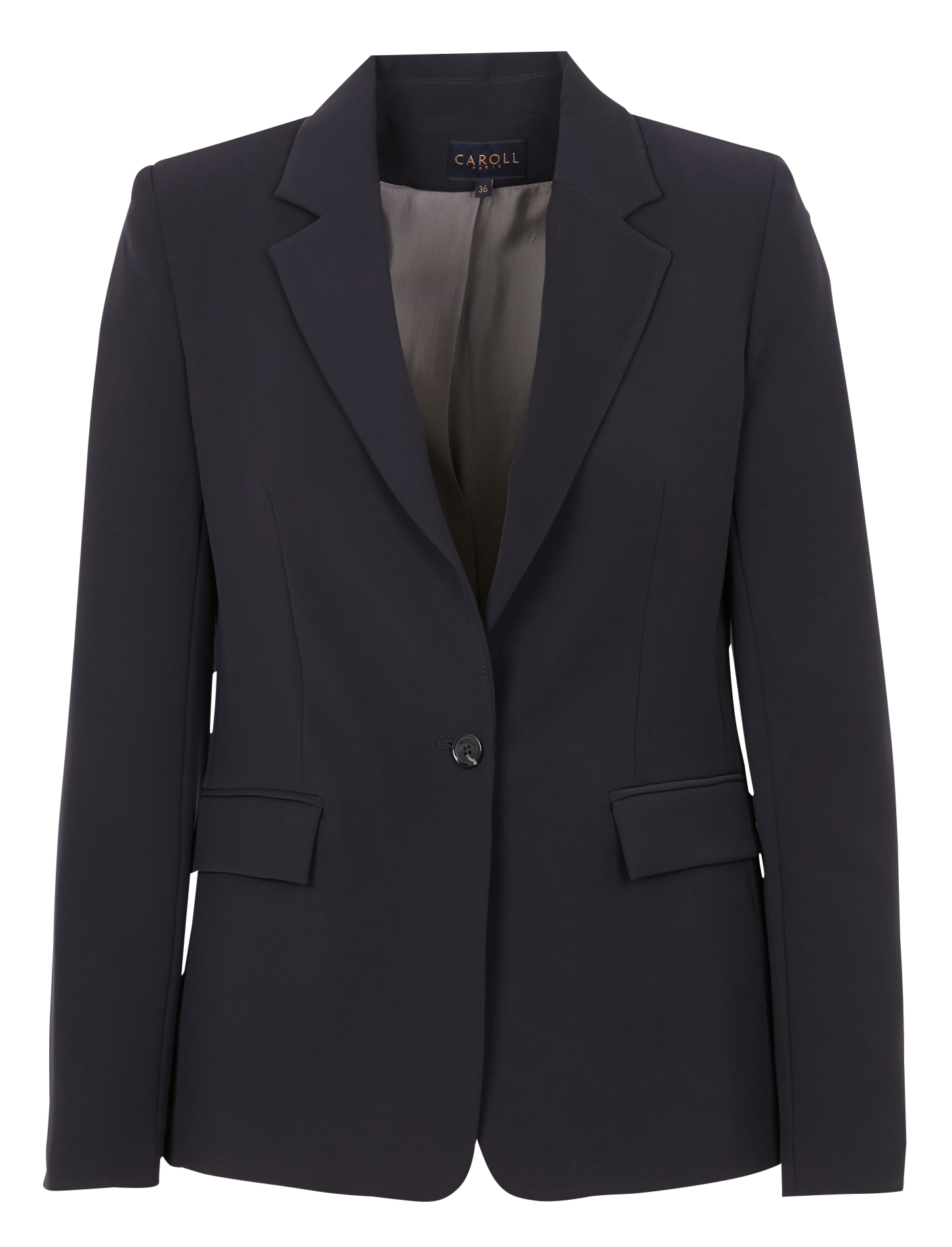 VANTEA - Veste cintrée à col tailleur| Bleu