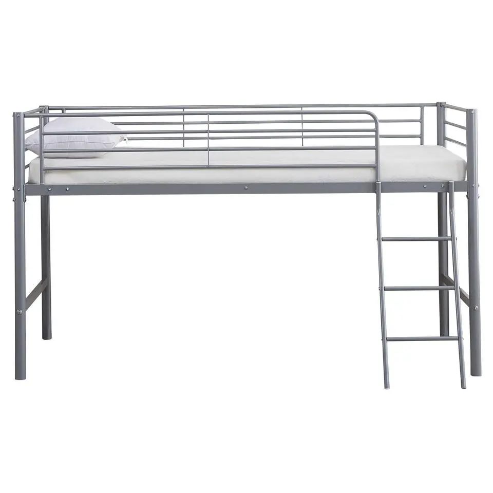 Halfhoogslaper Julie 90x200cm - metaal - mat grijs