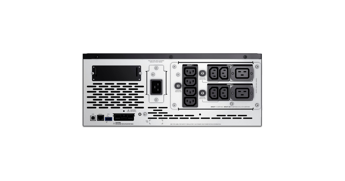 APCSmart-UPS X SMX2200HV - 2200VA ups  (Zwart, 8x C13, 2x C19 uitgang, USB, uitbreidbare runtime, short depth)