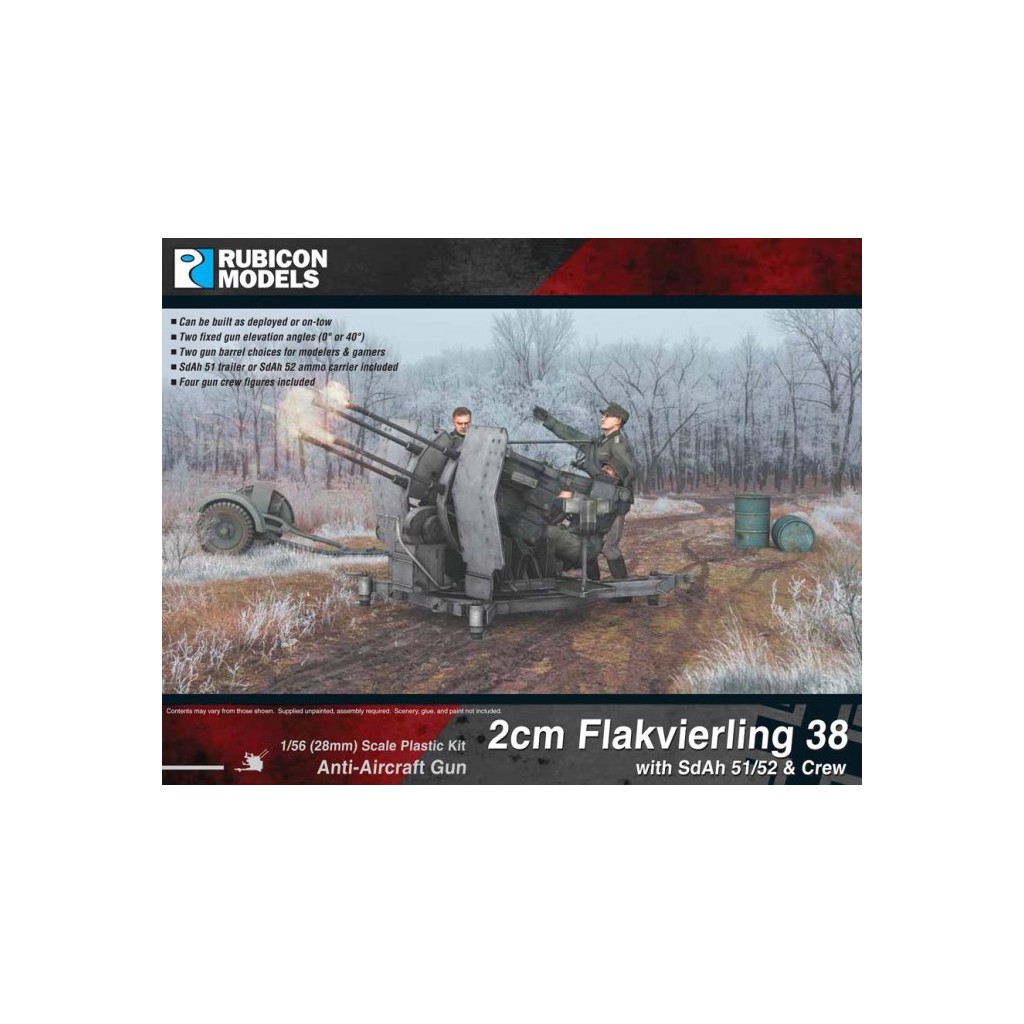 2cm Flakvierling 38 with SdAh 51/52 & Crew