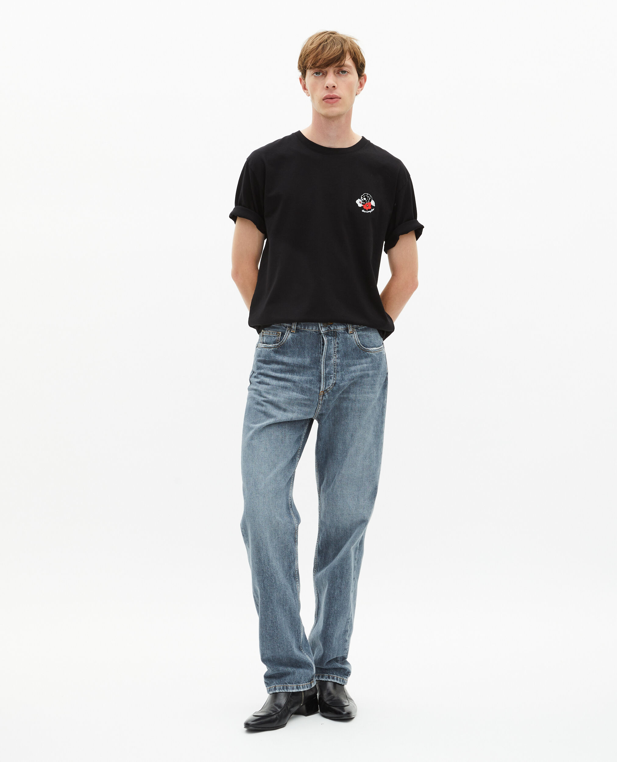 T-shirt avec flocage tête de mort noir