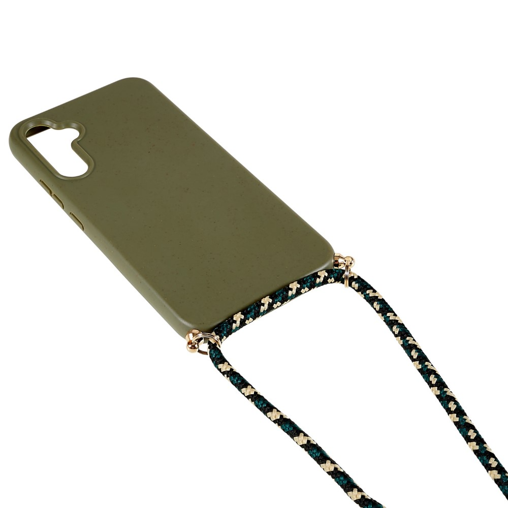 Samsung Galaxy A54 5G Necklace Bio Gummi Case Hülle Eco Friendly Nachhaltig Kompostierbar   Handykette (150cm) - Grün
