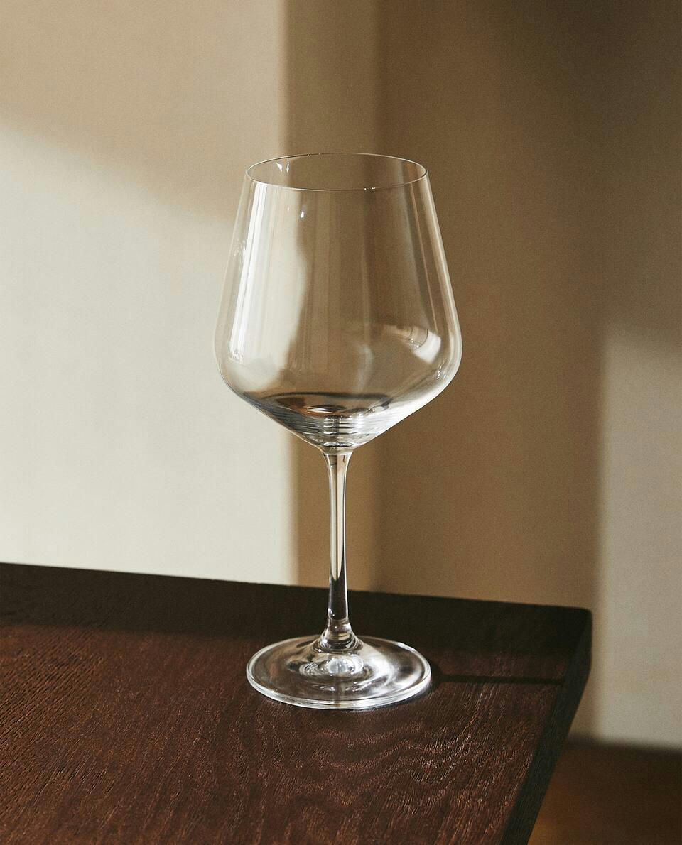TAÇA DE VINHO GRANDE DE CRISTAL DA BOÊMIA