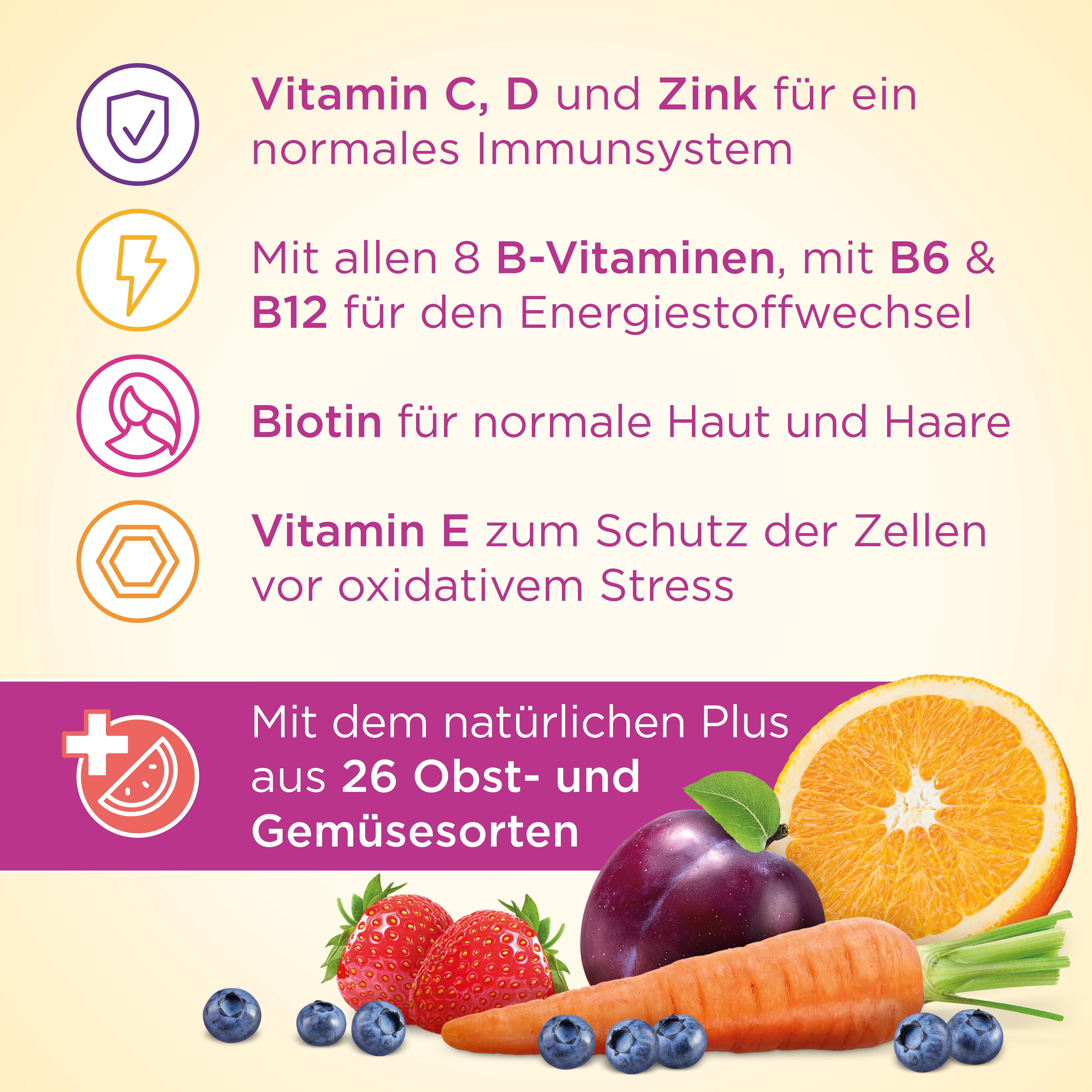 Nature's Way Women's Multi Multivitamin Gummies - A-Z Vitamine für Frauen - mit Folsäure, B12 & Zink