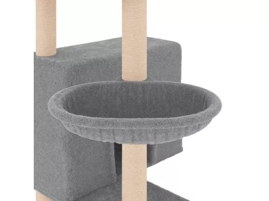 Arbre à chat avec griffoirs en sisal gris clair 143 cm