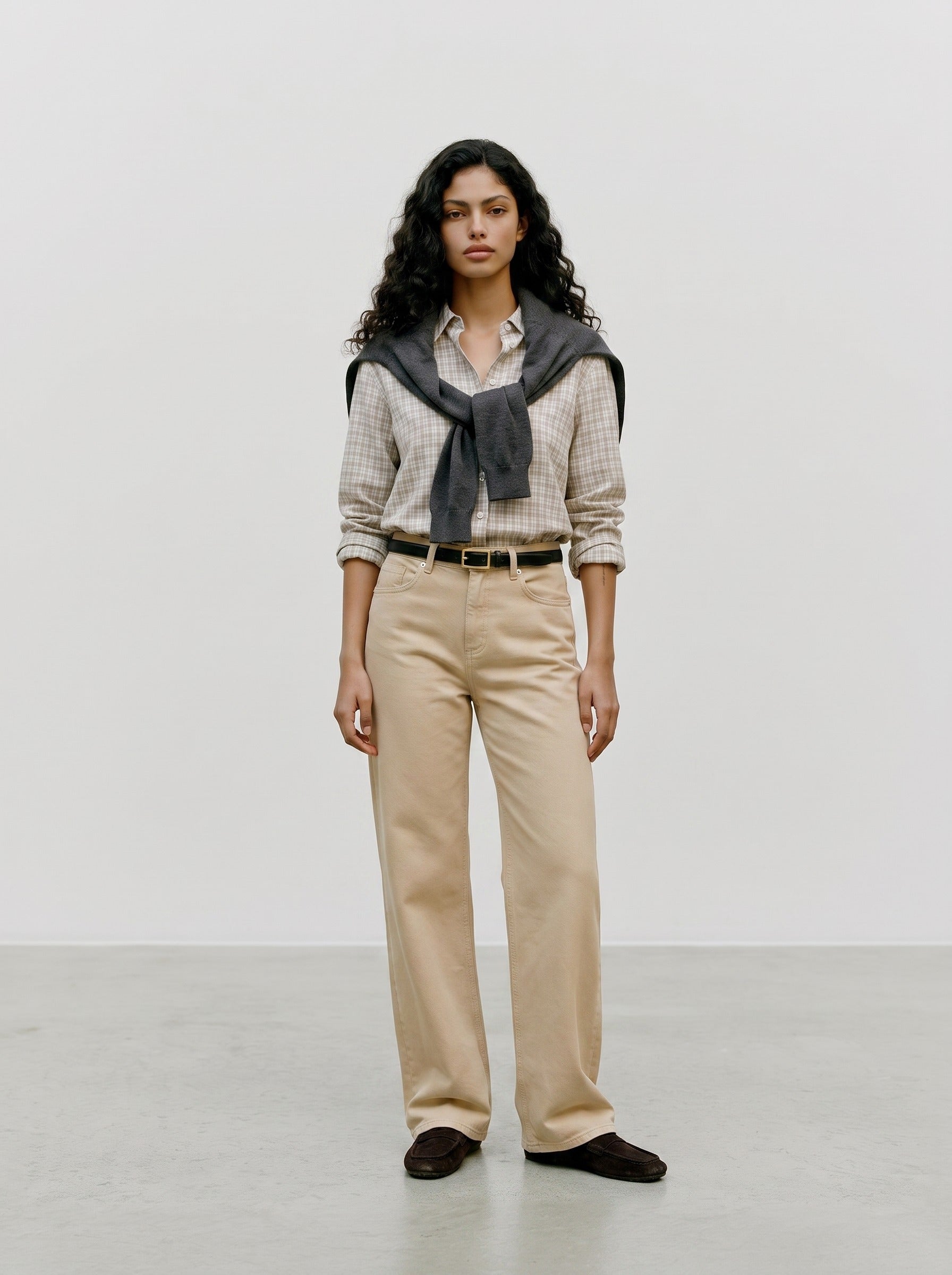 VMSANDIE-STRETCH Mid rise Wide leg fit Jeans