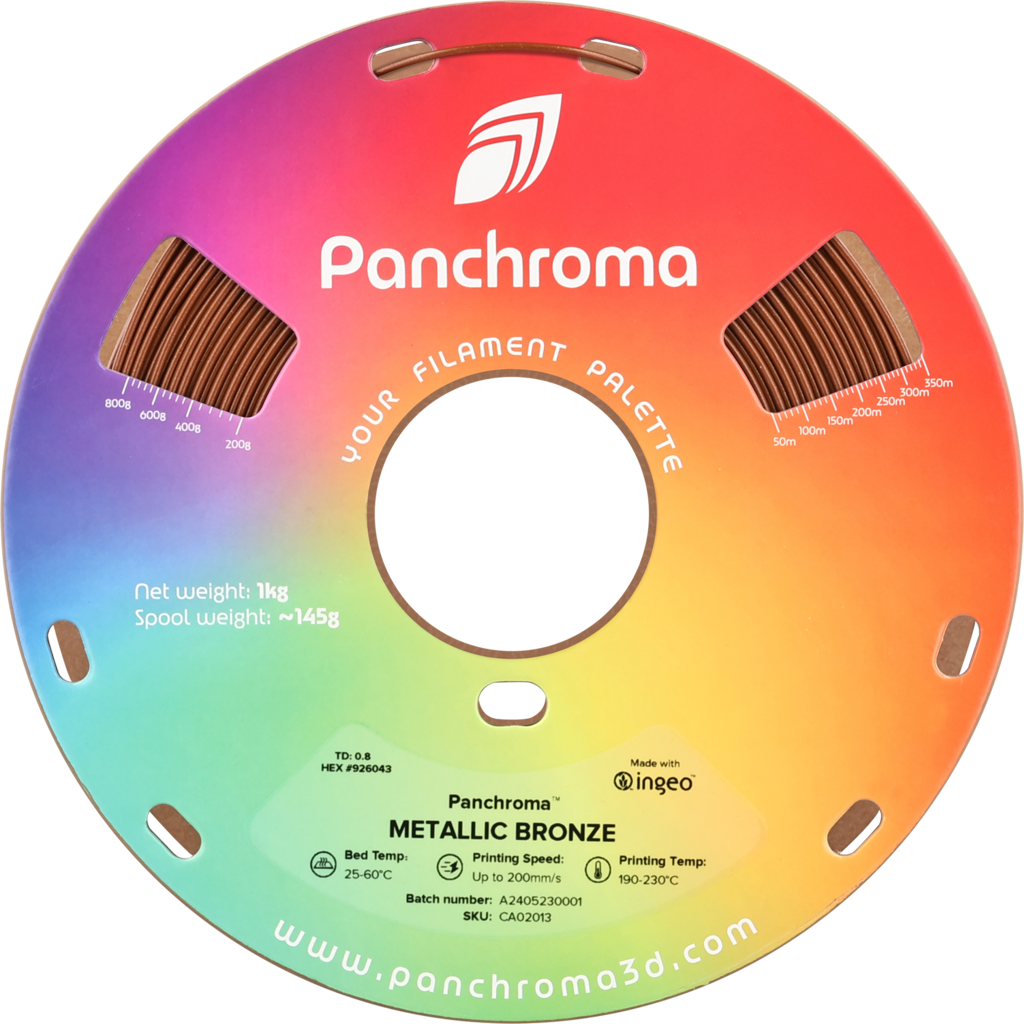 Polymaker  Panchroma™ PLA Metallic Bronze, 1,75 mm / 1000 g    Metallischer Glanz in Bronze