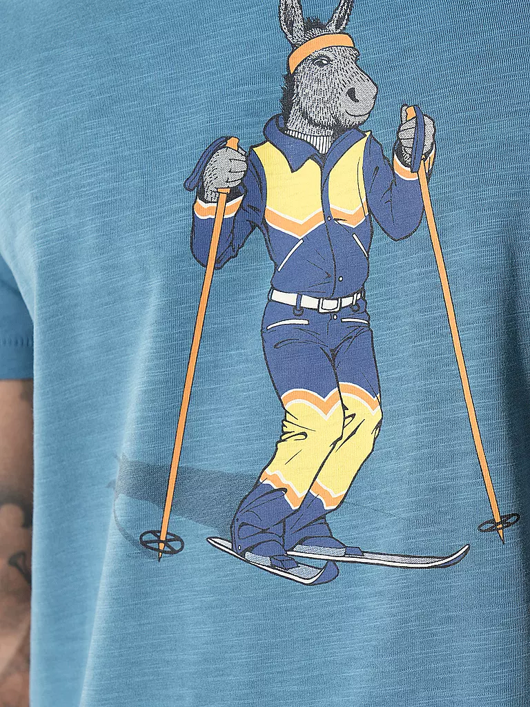 GREENBOMB T-Shirt SPICE ANIMAL DONKEY SKI blau