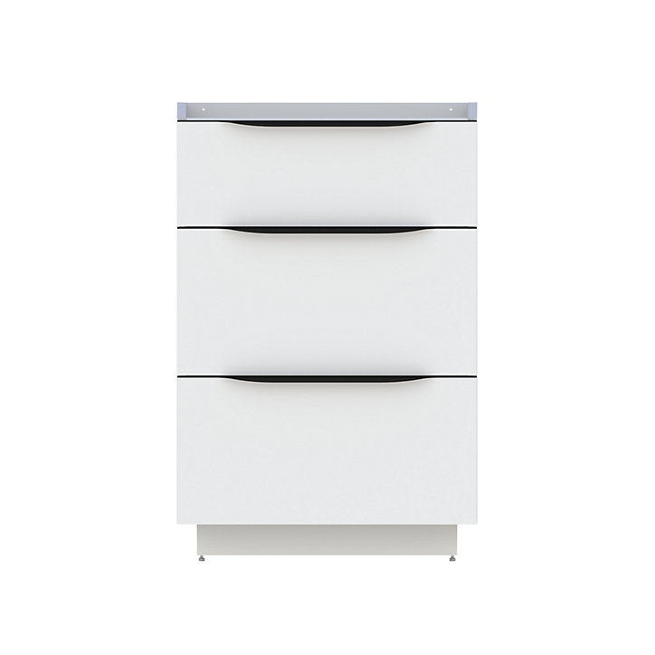 Meuble sous vasque à poser Pamili blanc brillant 60 cm
