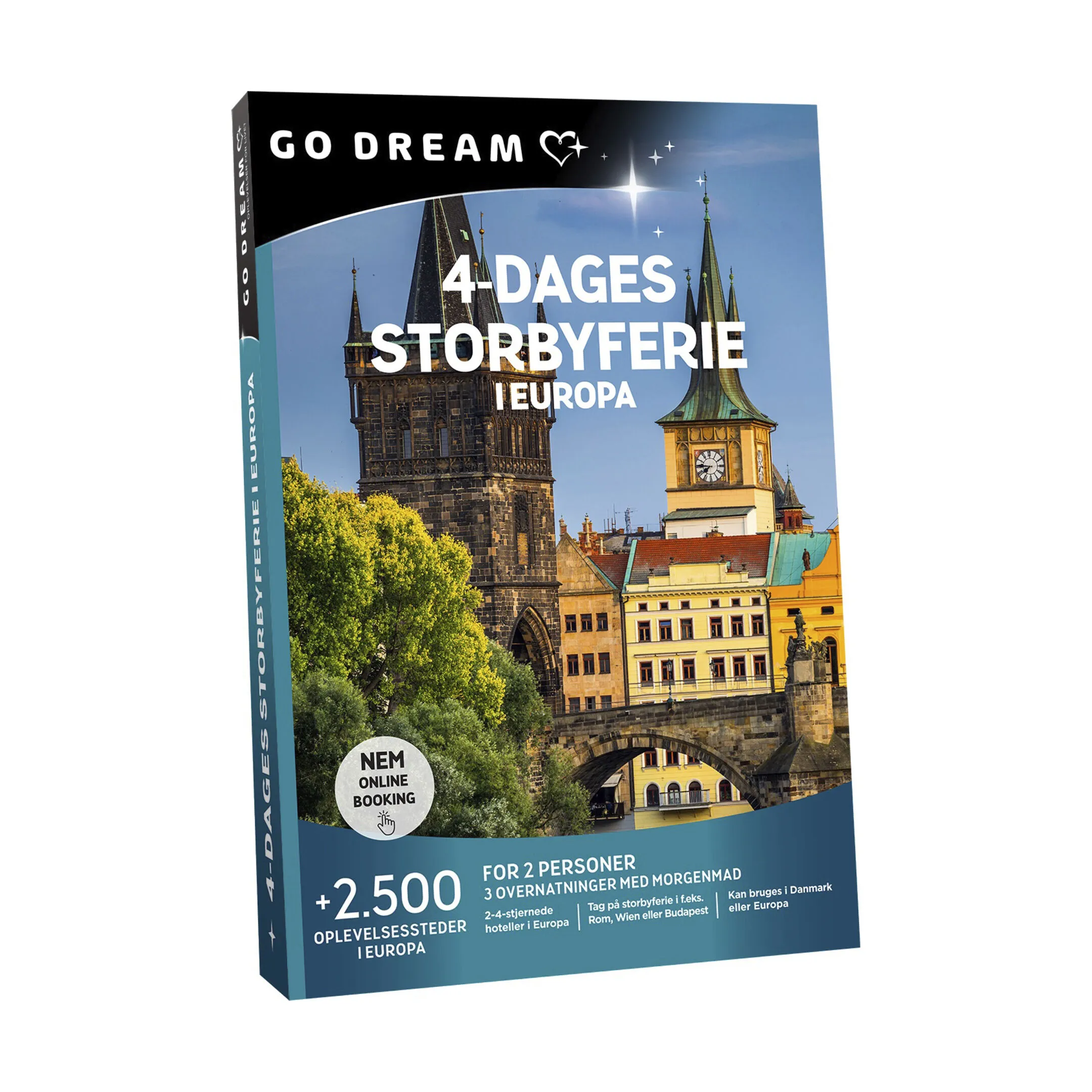 GO DREAM Gavekort - 4-dages storbyferie i Europa