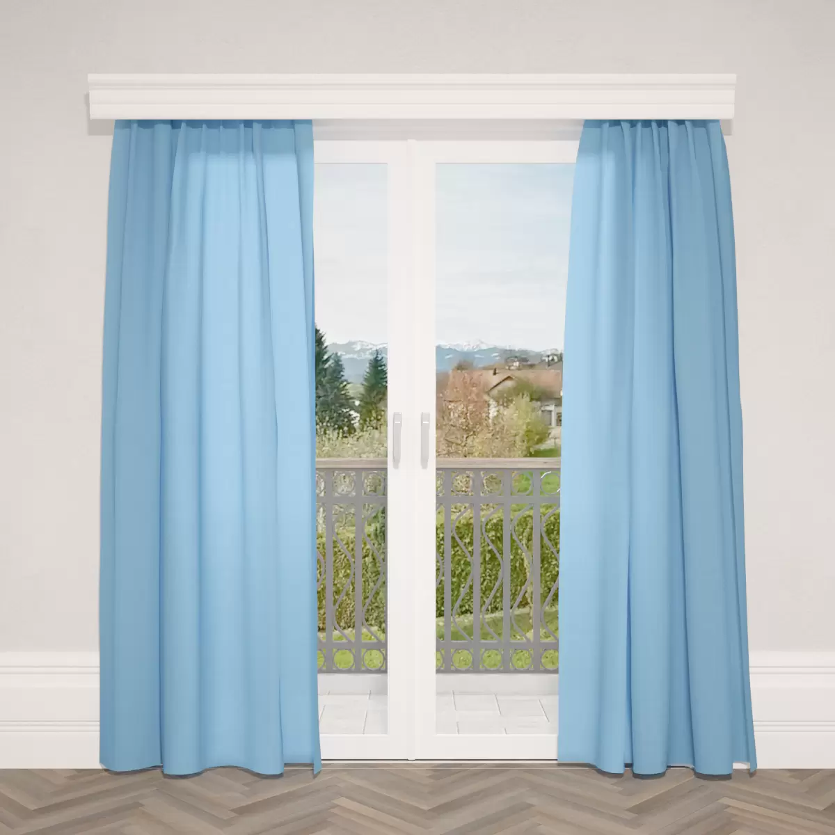 Nachtvorhang Satin Blau