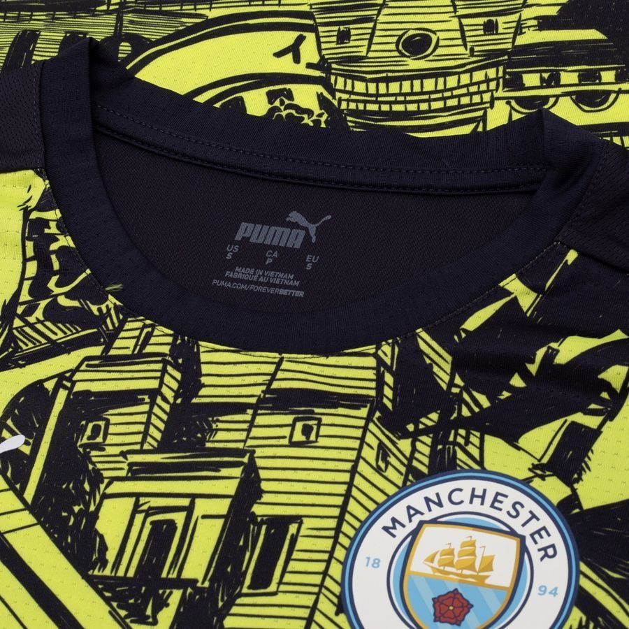 Manchester City T-shirt d'Entraînement Avant-Match - Jaune fluo/Magic Blue