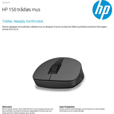 HP 150 trådløs mus