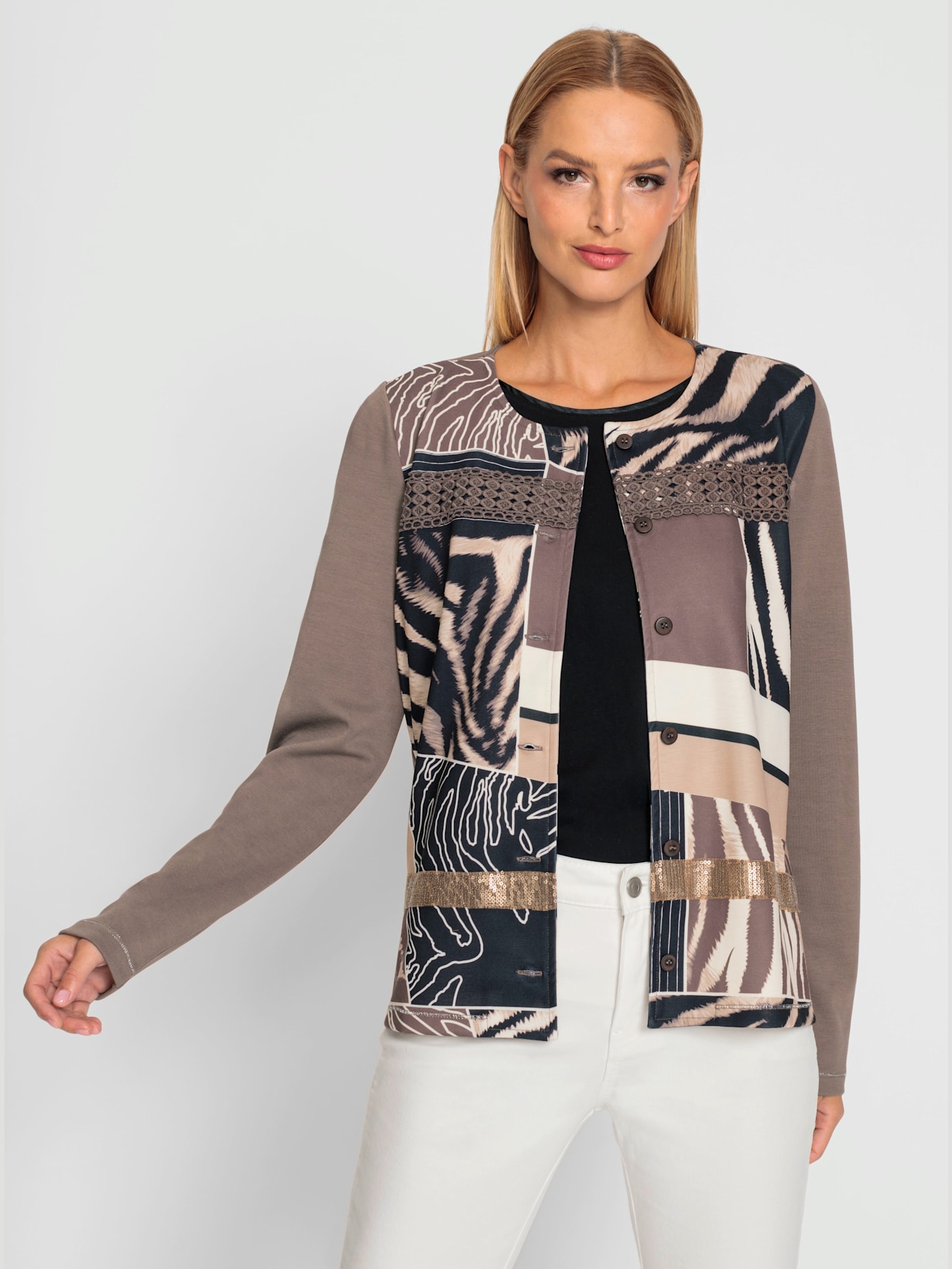 Veste légère imprimé patchwork