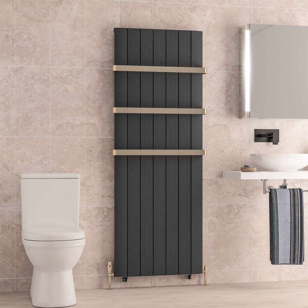 Eastbrook Trent paneelradiator 66x180cm 1779W antraciet