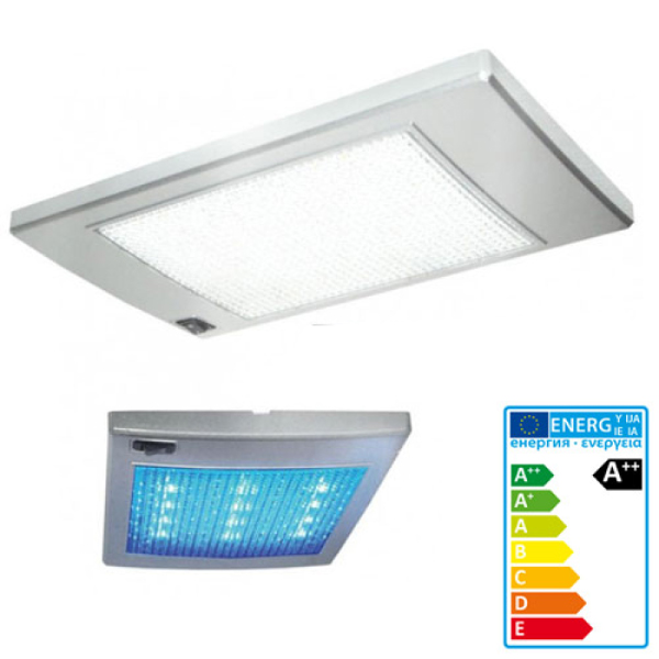 Plafonnier 48 LED 12V 8W 18.5x11cm 600LM