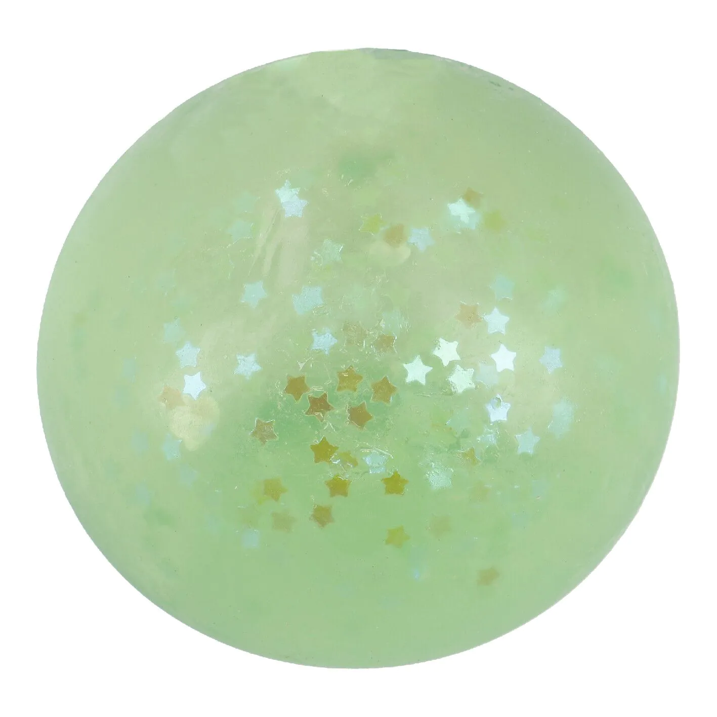 Quetschball Glitter/Maltose, grün, 6 cm