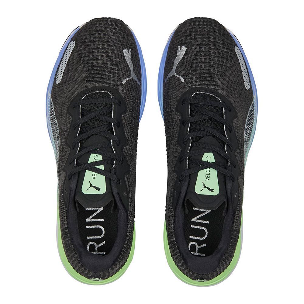 Puma VELOCITY NITRO 2 FADE - Chaussures Running Homme puma black/elektro purple/puma silver