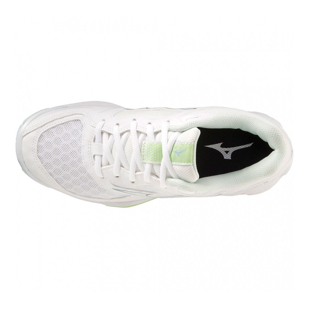 Mizuno WAVE PHANTOM 3 - Chaussures handball Femme white/glacialridge/patina green