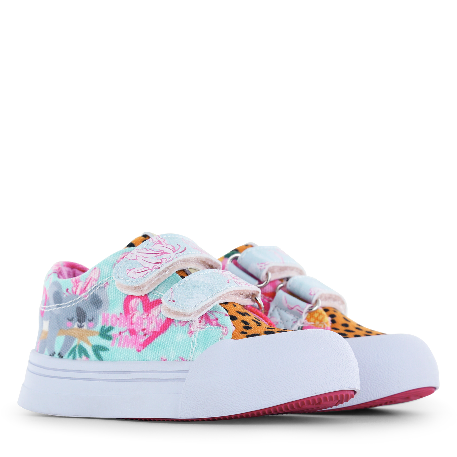 Go Bananas sneaker klittenband - Koala Canvas | Meisjes schoenen