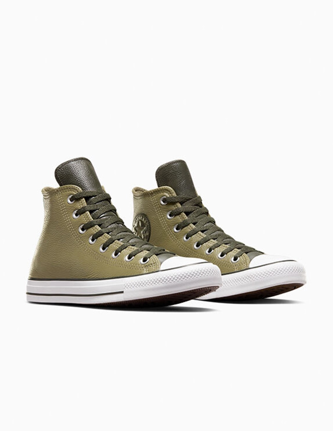 converse Sneakers Montantes Homme Ctas Hi Kaki Cuir