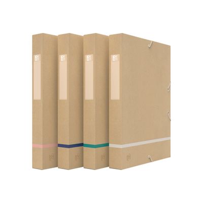 Oxford Touareg - Boîte de classement kraft - dos 40 mm - disponible dans différentes couleurs