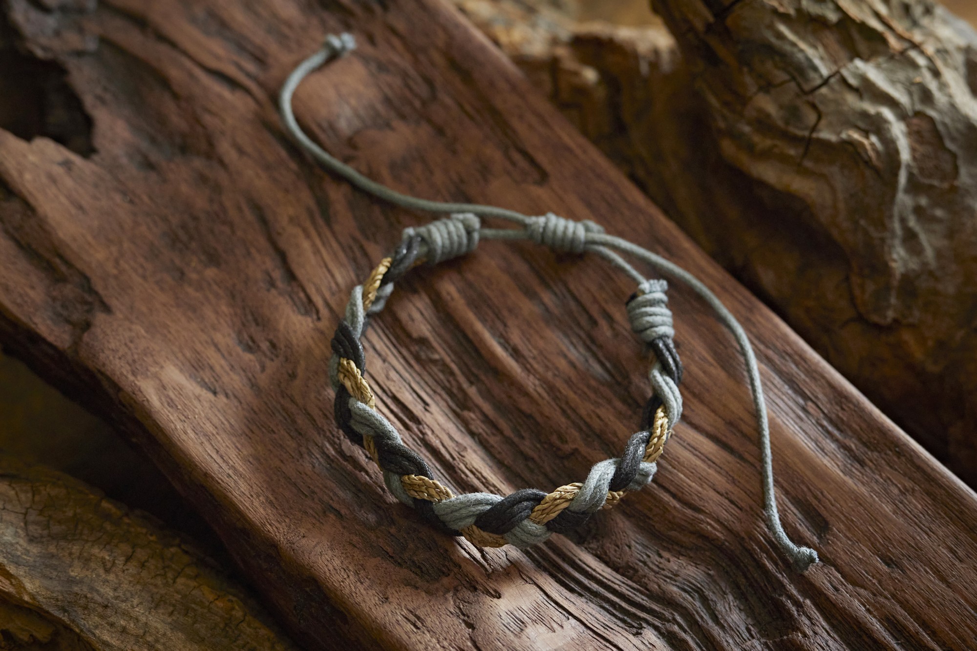 Armband 'Brandon', natur, blau, schwarz, T 4,5 cm, B 4,5 cm, H 0,5 cm günstig bestellen