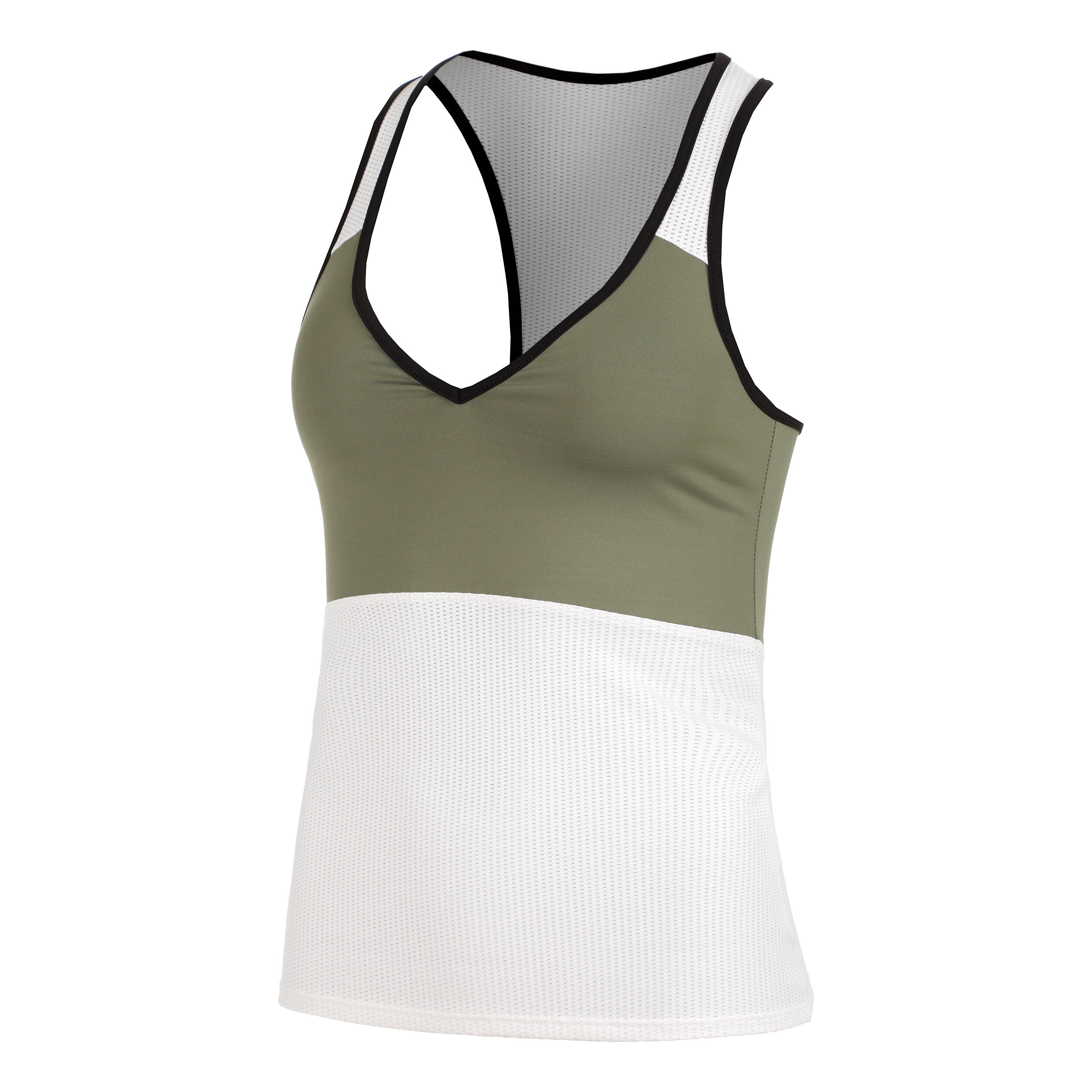 BB by Belen Berbel Clay Débardeur Tank Top Femmes - Vert Olive , Blanc