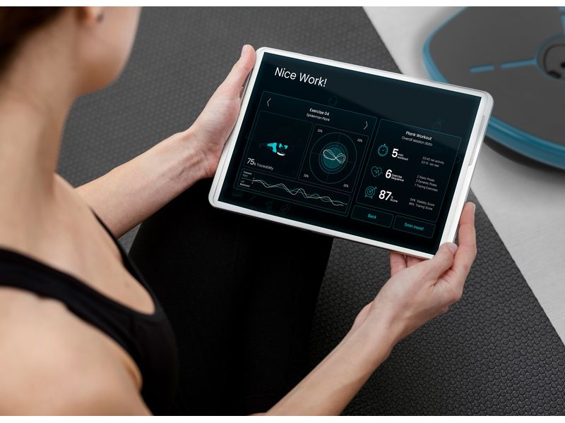 Particula GoBalance Sport Balance Board Balance Board mit Trainingsprogrammen und Spielen
