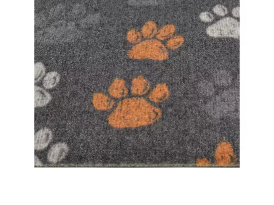 Tapis de cuisine lavable impression de pattes 45x150 cm velours