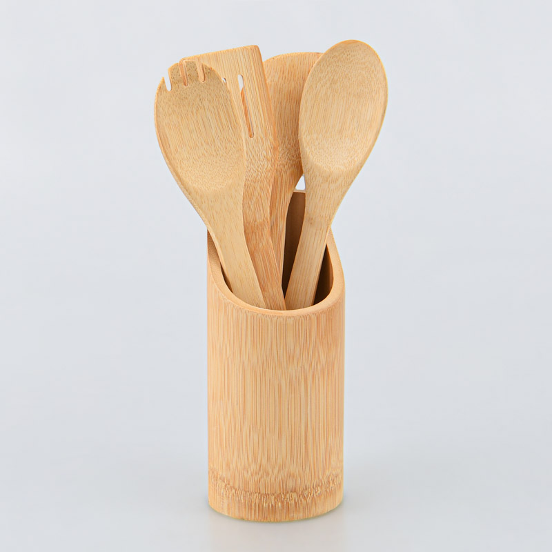 Set de 4 ustensiles en bambou