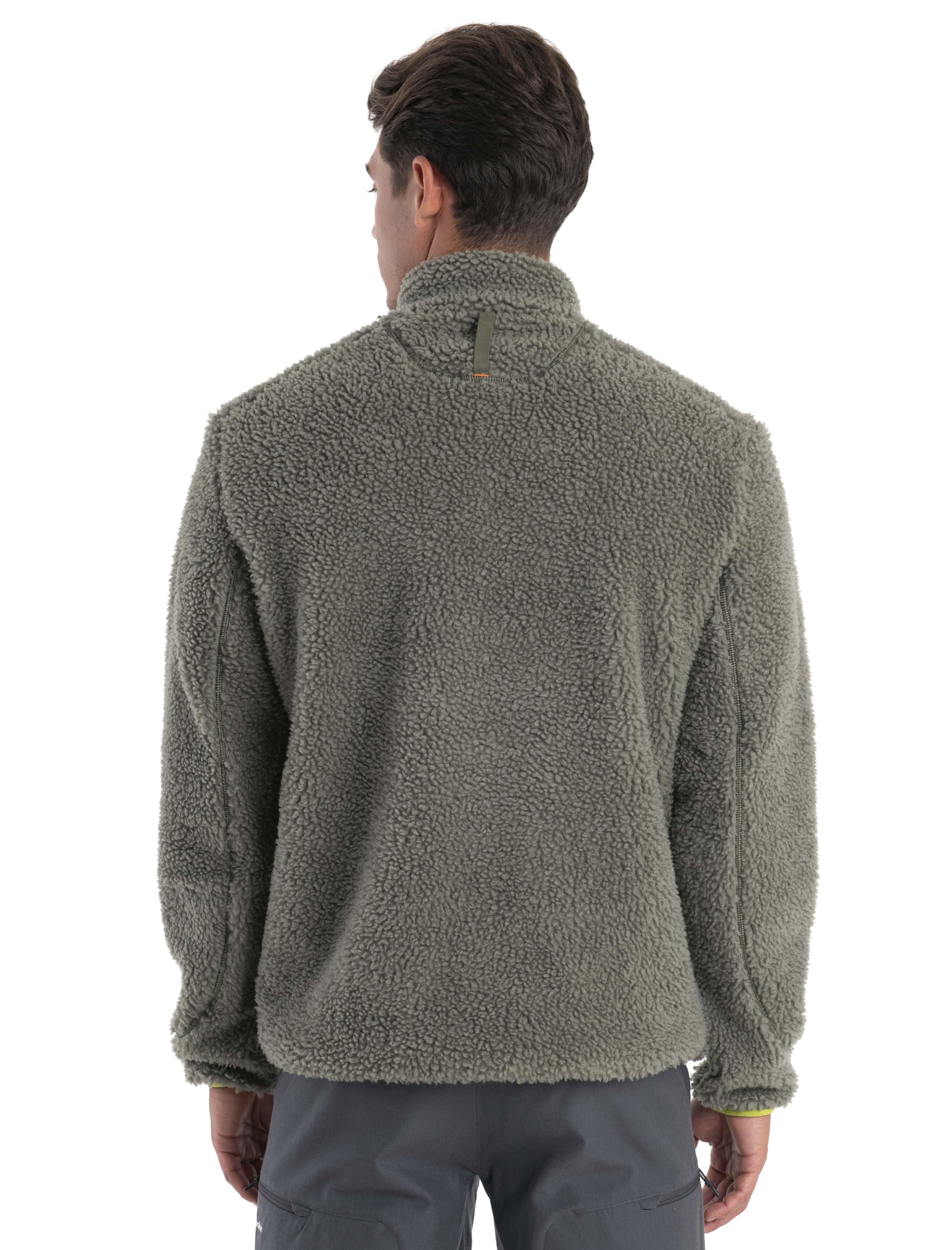 ICL RealFleece Sherpa LS Half Zip Herre Loden/Black/Bio Lime/Cb