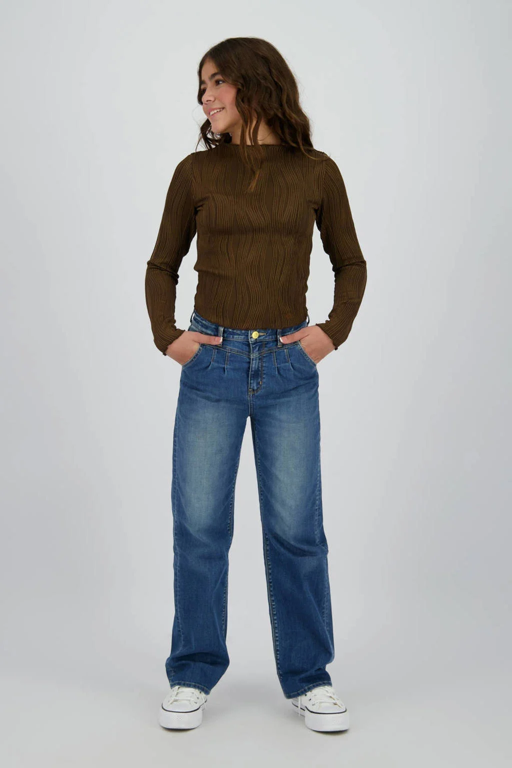 Raizzed longsleeve bruin