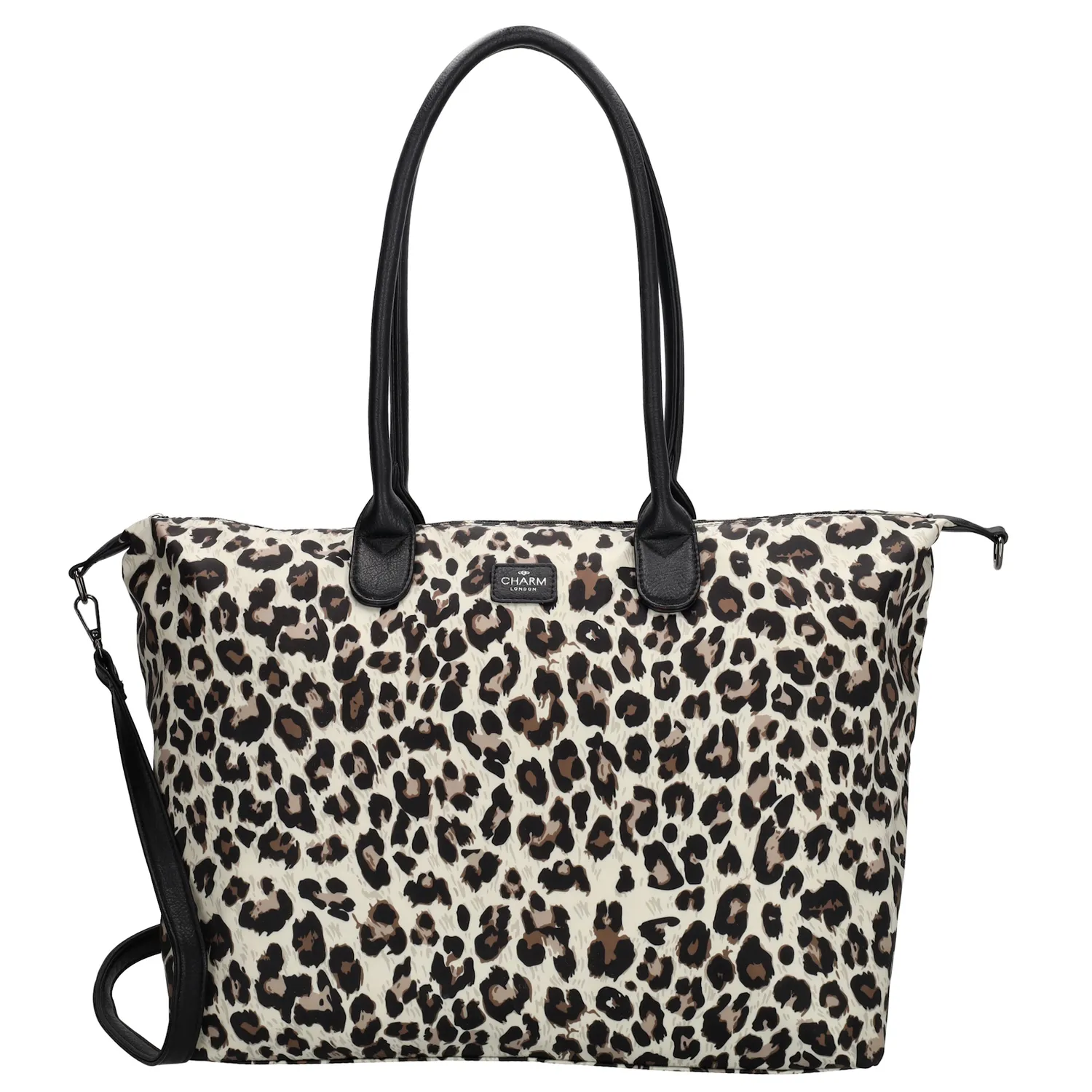 Charm London Buckingham Laptoptas 15,6 inch Luipaard Beige