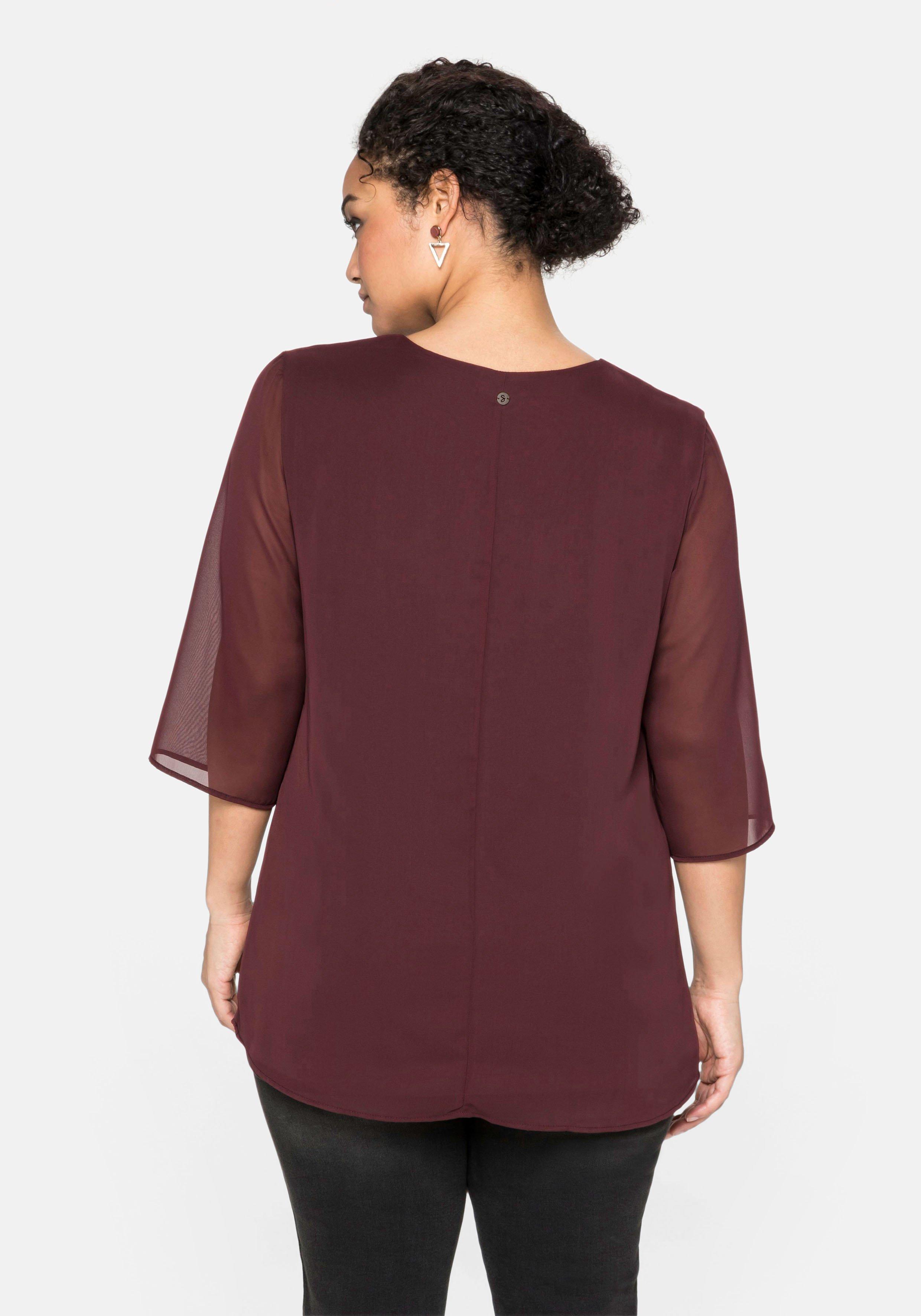 Tunika im Layerlook, mit Chiffon