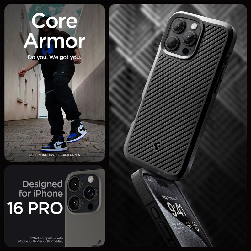 iPhone 16 Pro Core Armor Case Hülle (ACS08157) - Schwarz