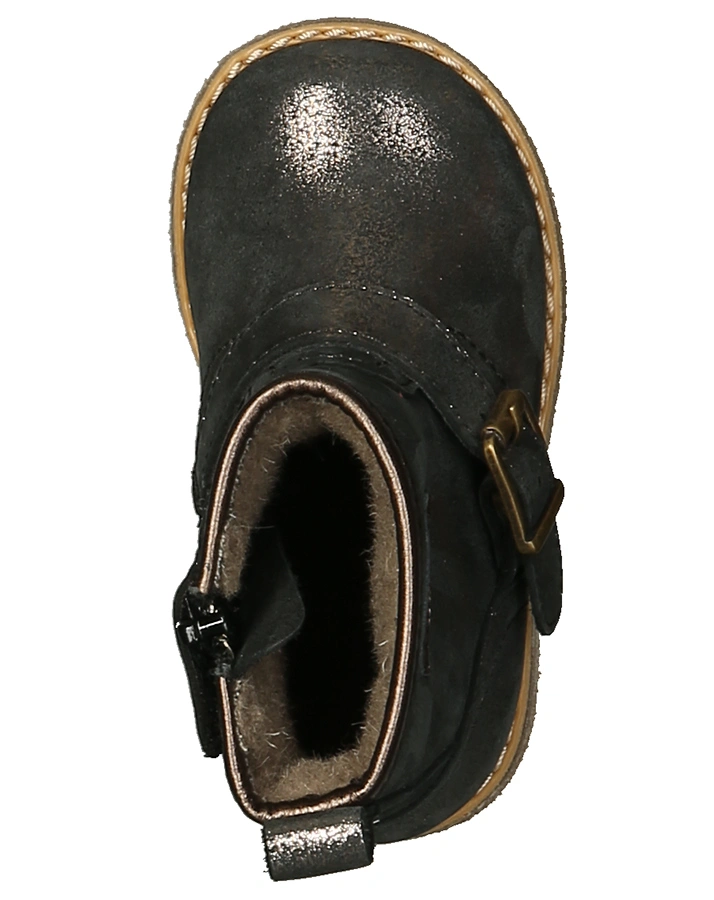 Winter-Stiefeletten CHASKA METALLIC gefüttert in dunkelblau/bronze