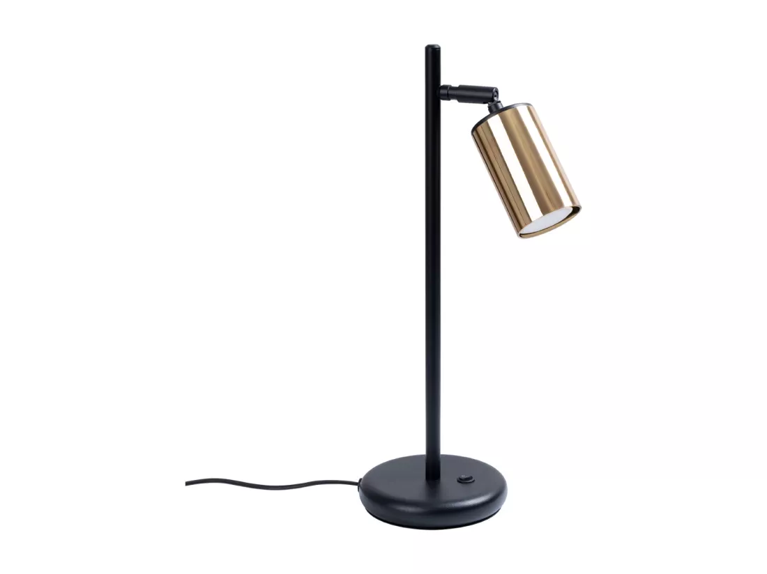 Lampes de bureau Winx moderne en acier - 1 sources lumineuses - L.13 x H.44 cm - or noir