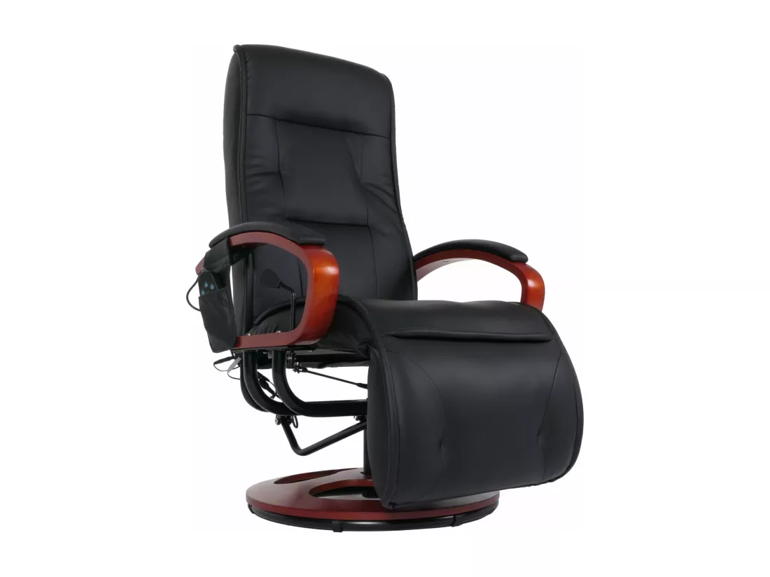 Fauteuil de relaxation avec PVC noire 71 x 48 x 100 cm 04_0006383