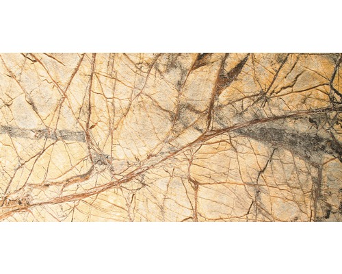 Echt steenmarmer SlateLite, flinterdun 1,5 mm, Regenwoudbruin, 61x122 cm