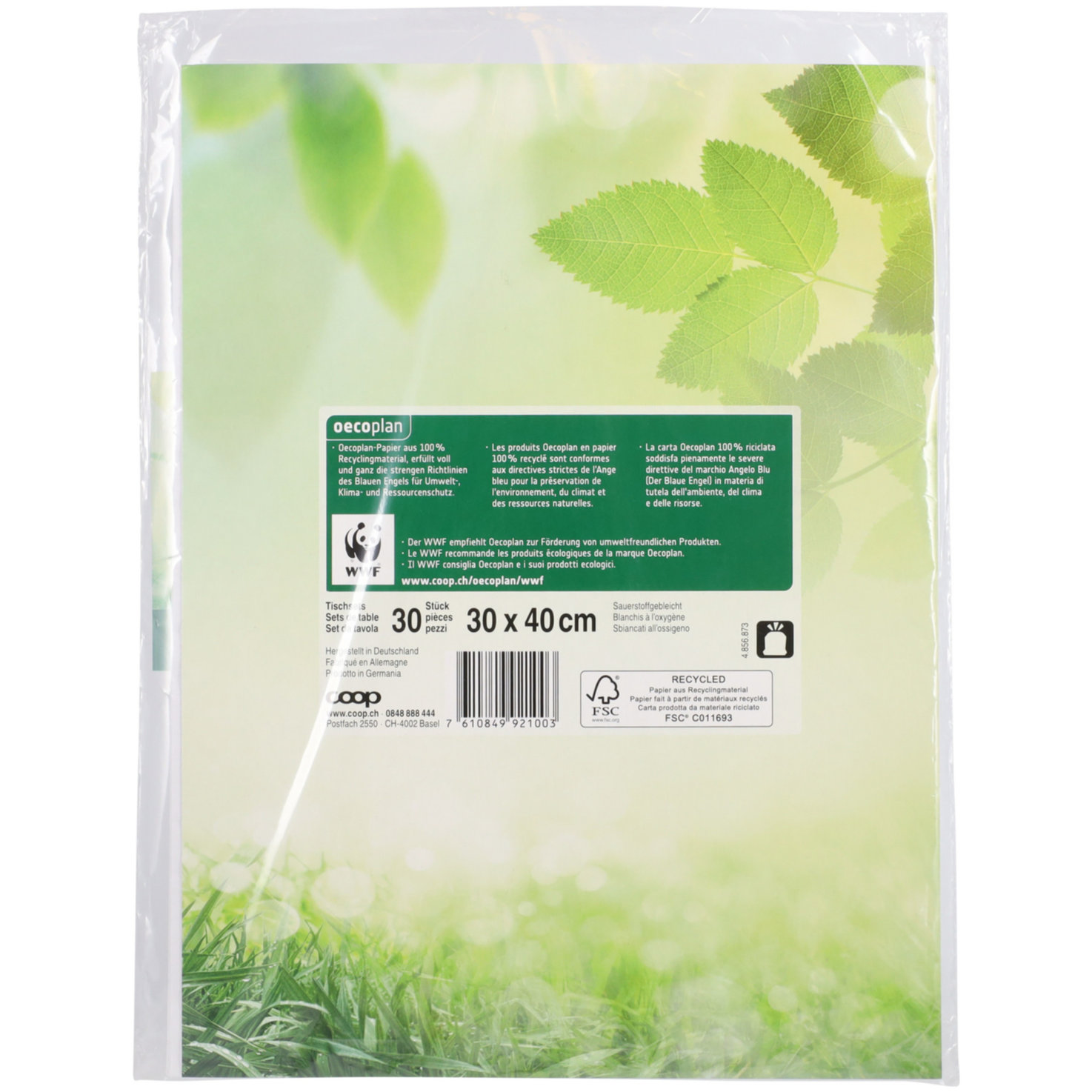Oecoplan Tischsets 30x40cm FSC 30 Stück