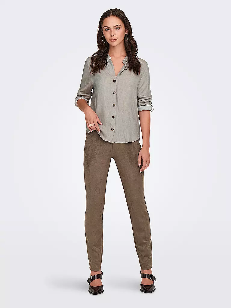 ONLY Leggings in Lederoptik ONLANGALINE camel